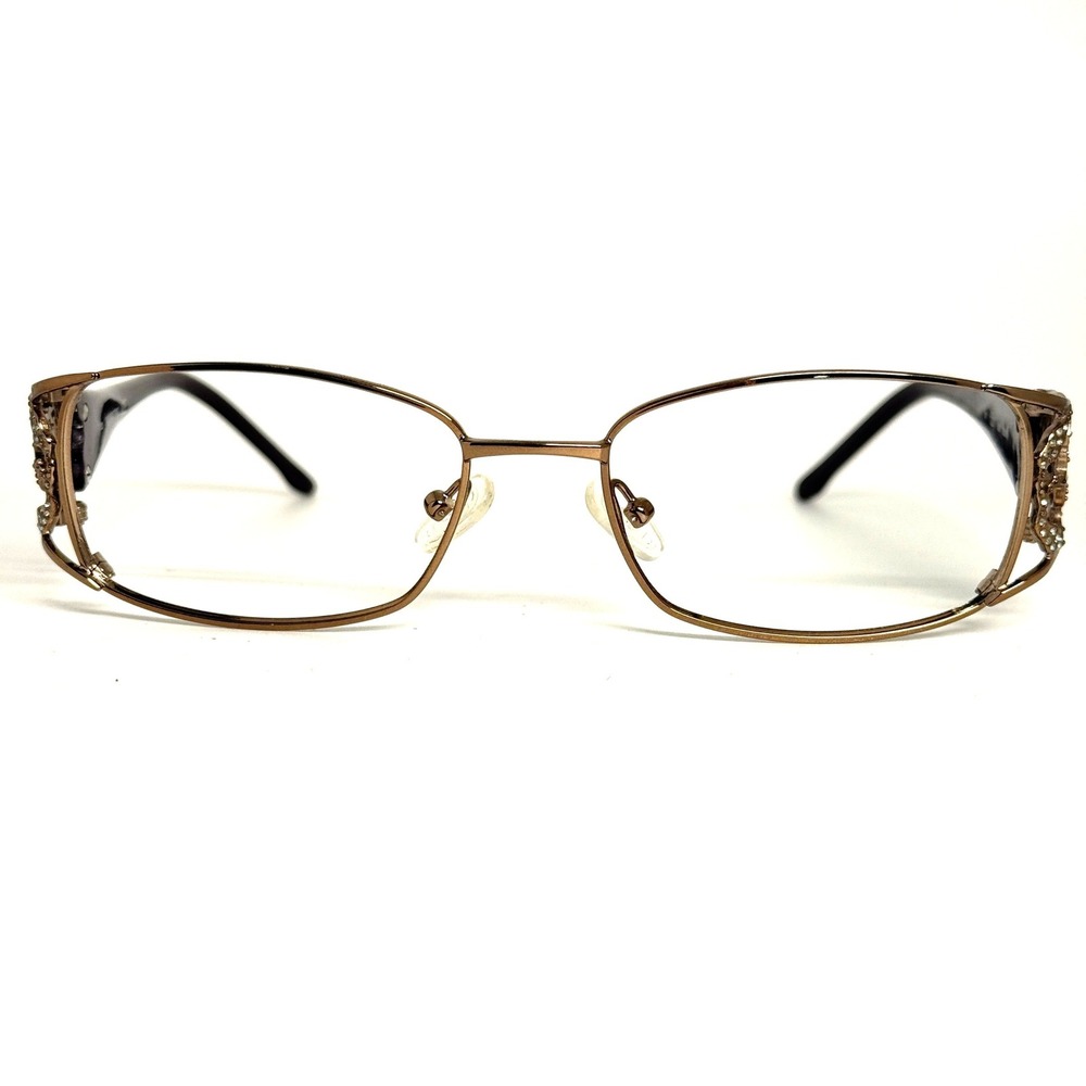 Valentino 5651 6D0 Bronze Rose Crystal Eyeglasses Frames 53-17-135 Made in Italy